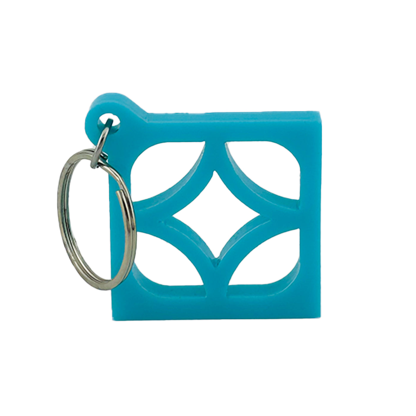 Palm Springs Breeze Block Key Chain - Aqua