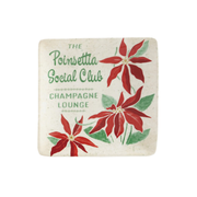 Holiday Bar Stoneware Plate - The Poinsettia Social Club