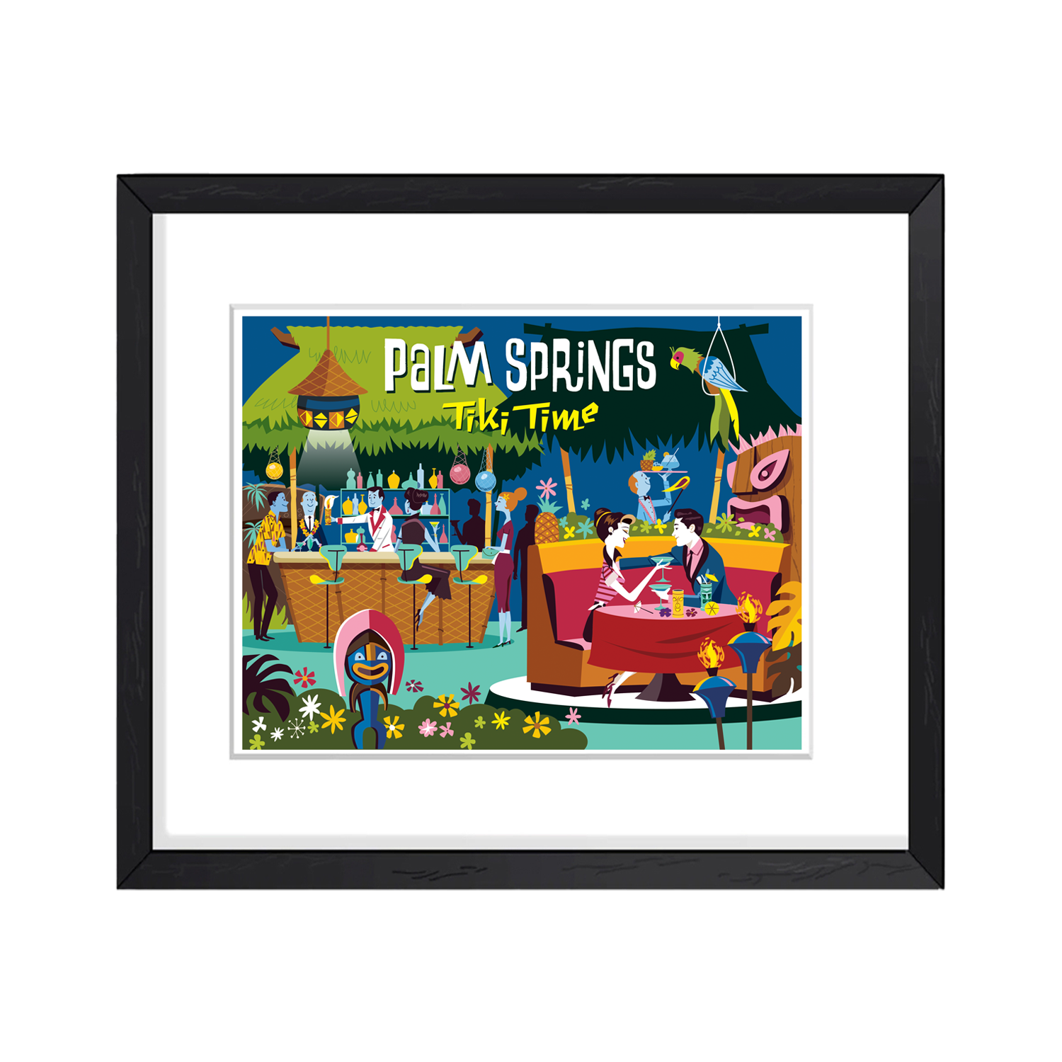 Print: Tiki Time Horizontal 13" x 19" (Framed)