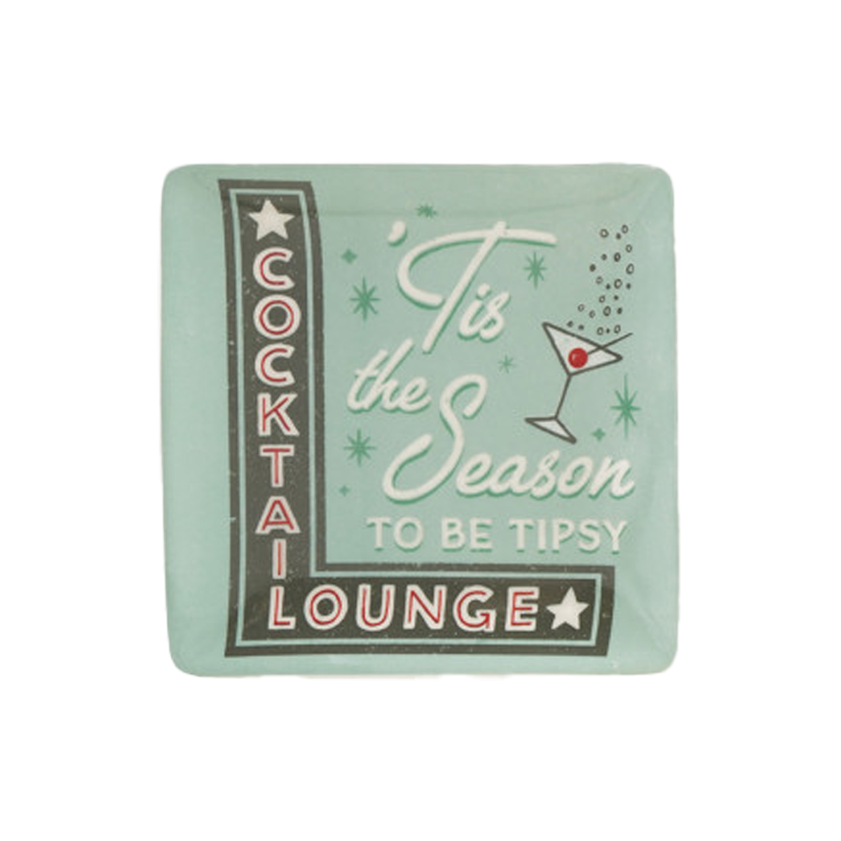 Holiday Bar Stoneware Plate - Tipsy Lounge