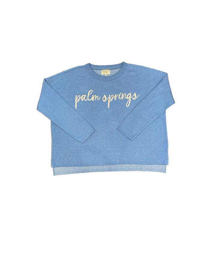 Palm Springs Boxy Sweater - Blue