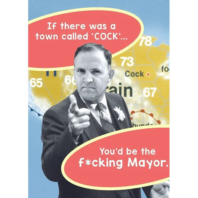 Town Called Cock Birthday Card