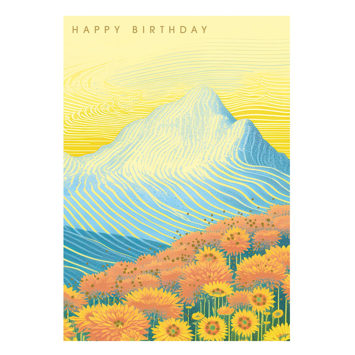 Mount Fuji Birthday Card