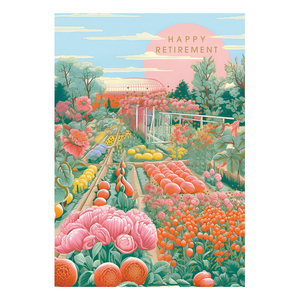 Garden Path Retirement Greeting Card - Just Fabulous Palm Springs