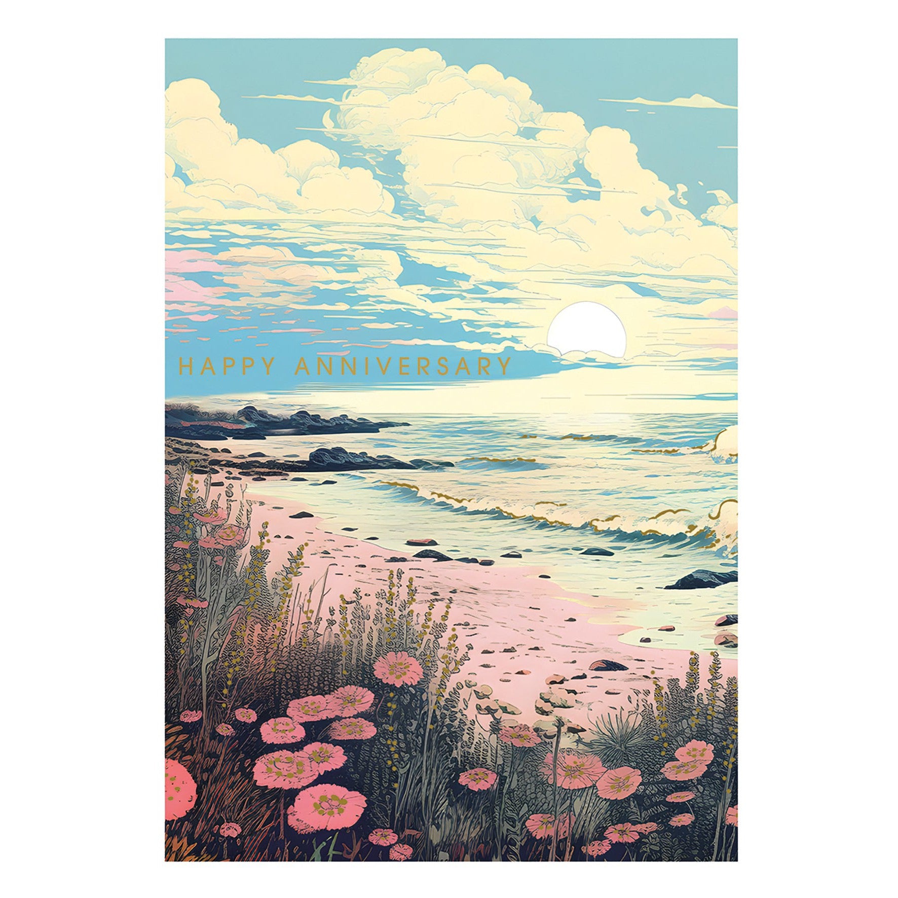 Seaside Anniversary Greeting Card