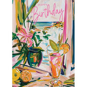 Bahamas Cocktail Birthday Card - Just Fabulous Palm Springs