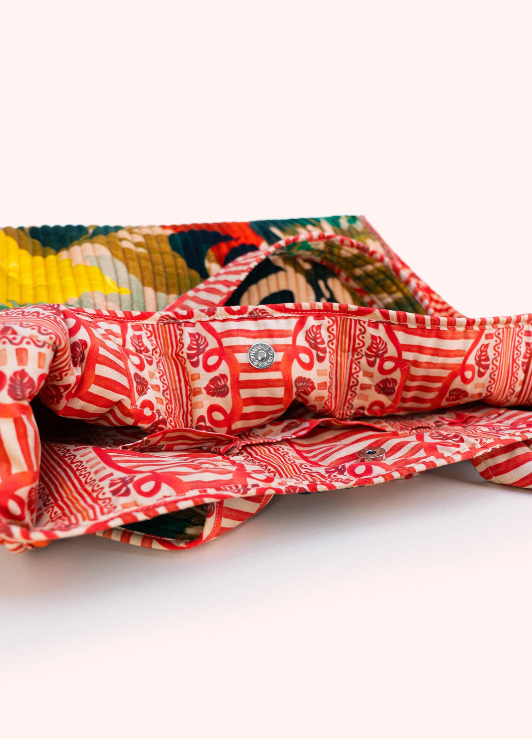 Exotic Leaves Luxe Velvet Quilted Tote Bag