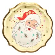 Vintage Santa Dinner Plates - 8 Pack