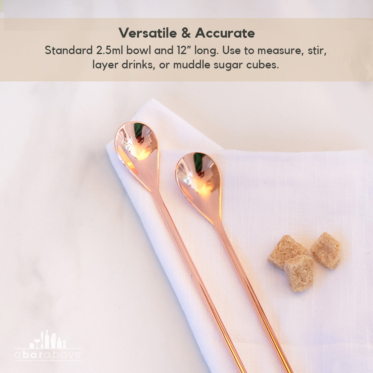 Stainless Steel Bar Spoons (Spiral Handle, Set of 2)