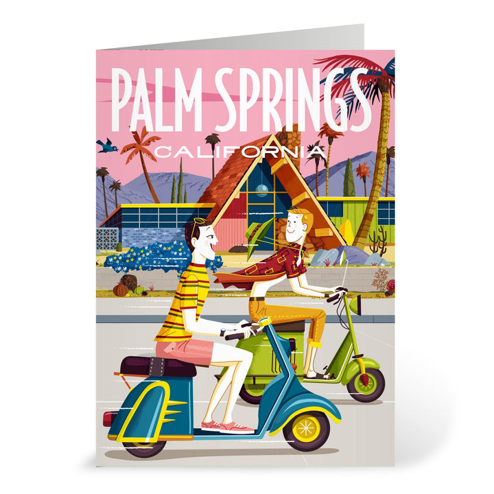 Greeting Card: Vespa Guys (Blank Inside)