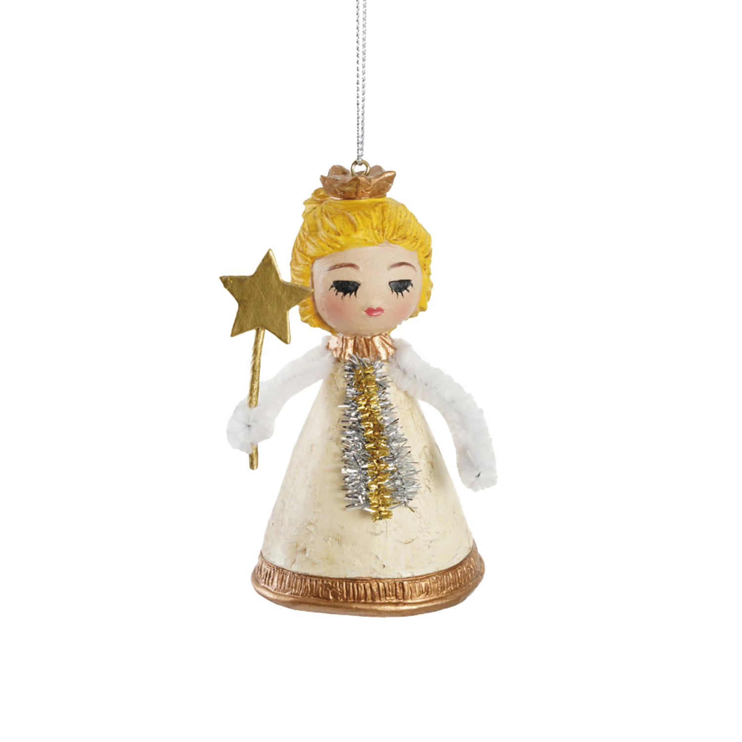 Resin Vintage Reproduction Angel Ornament - Without Wings