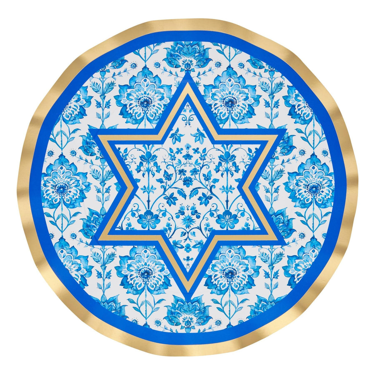 Hanukkah Toile Dinner Plates - 8 Pack