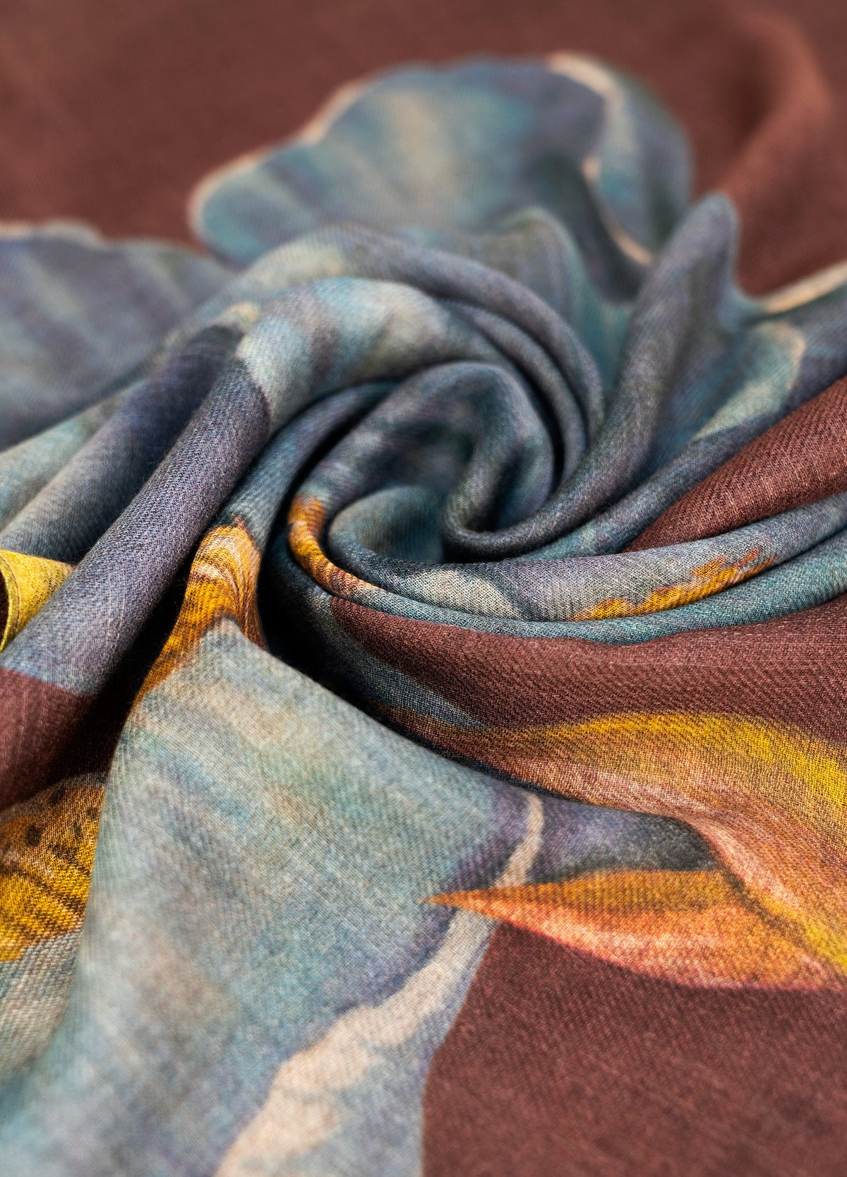 Iris Wool Wrap Scarf - Tulip