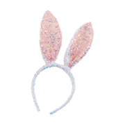 Iridescent Sequin Bunny Ears - White