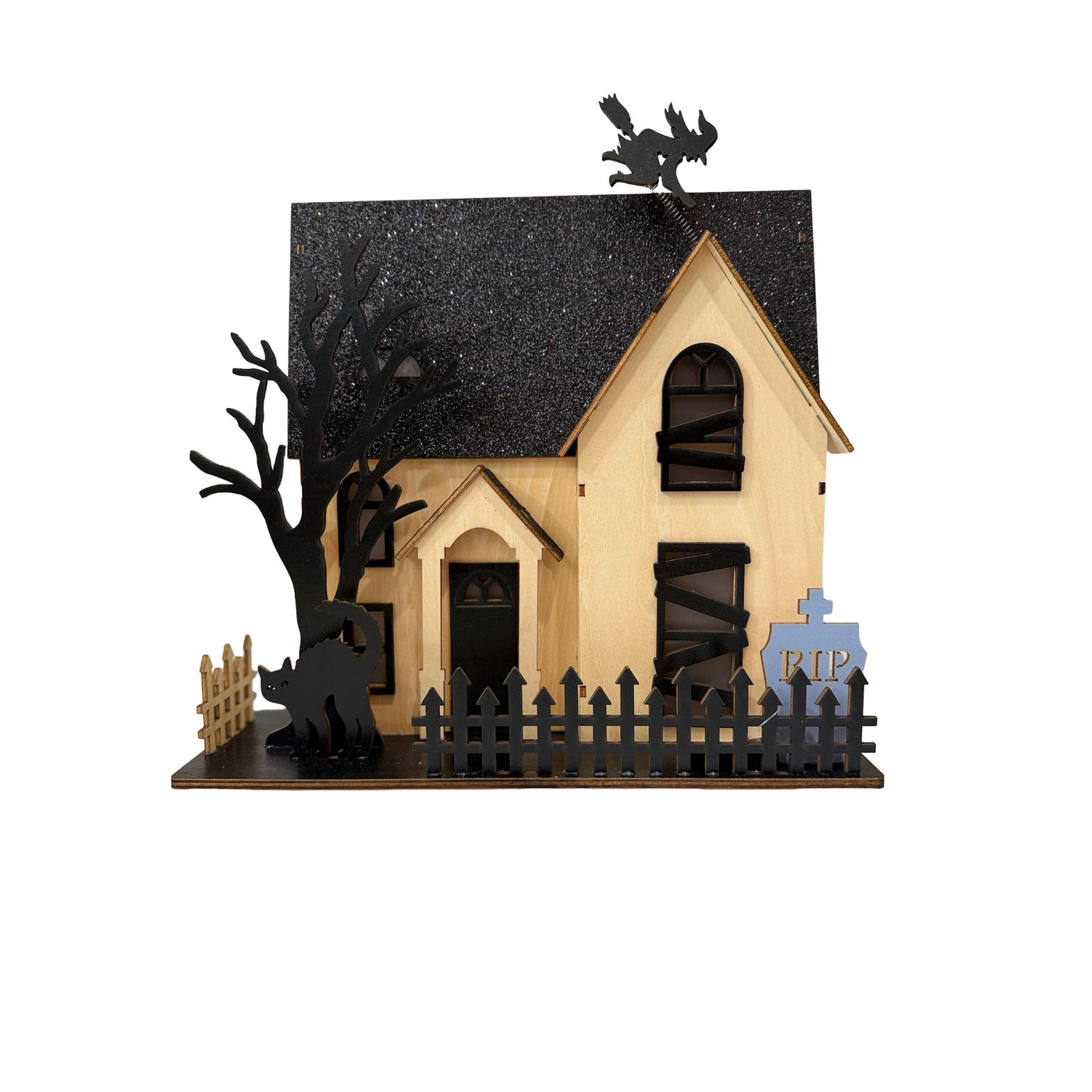 Lighted Haunted House Table Top Decor - Witch