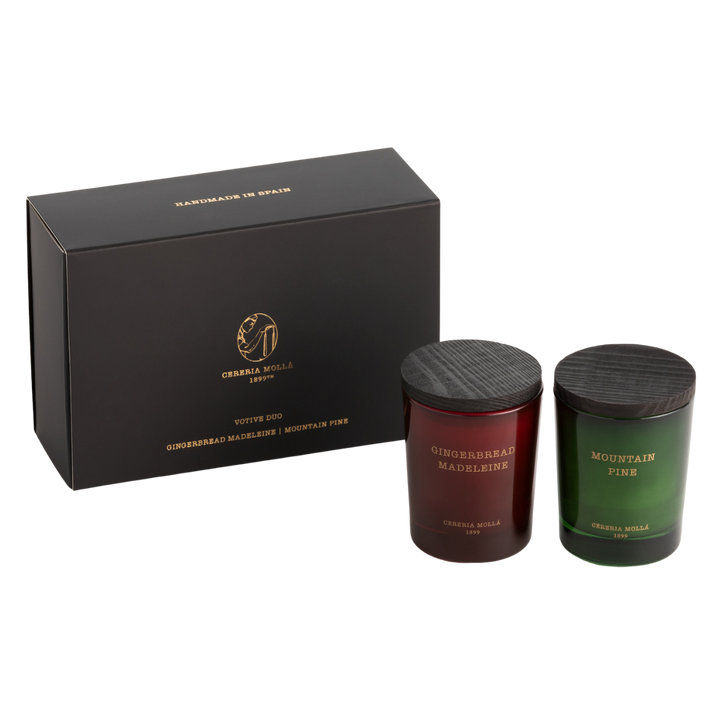 Gingerbread Madeleine & Mountain Pine Votive Gift Set