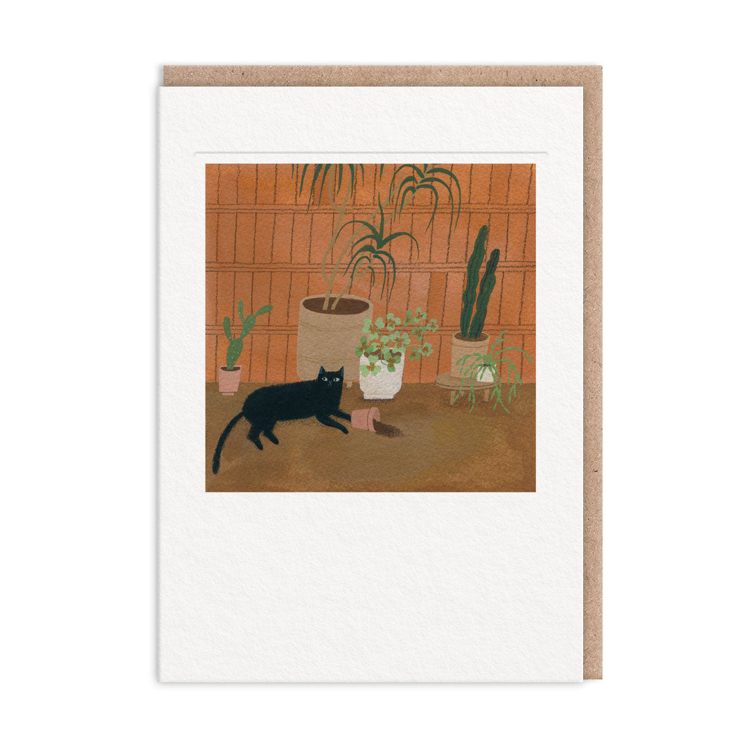 Plant Cat Greeting Card