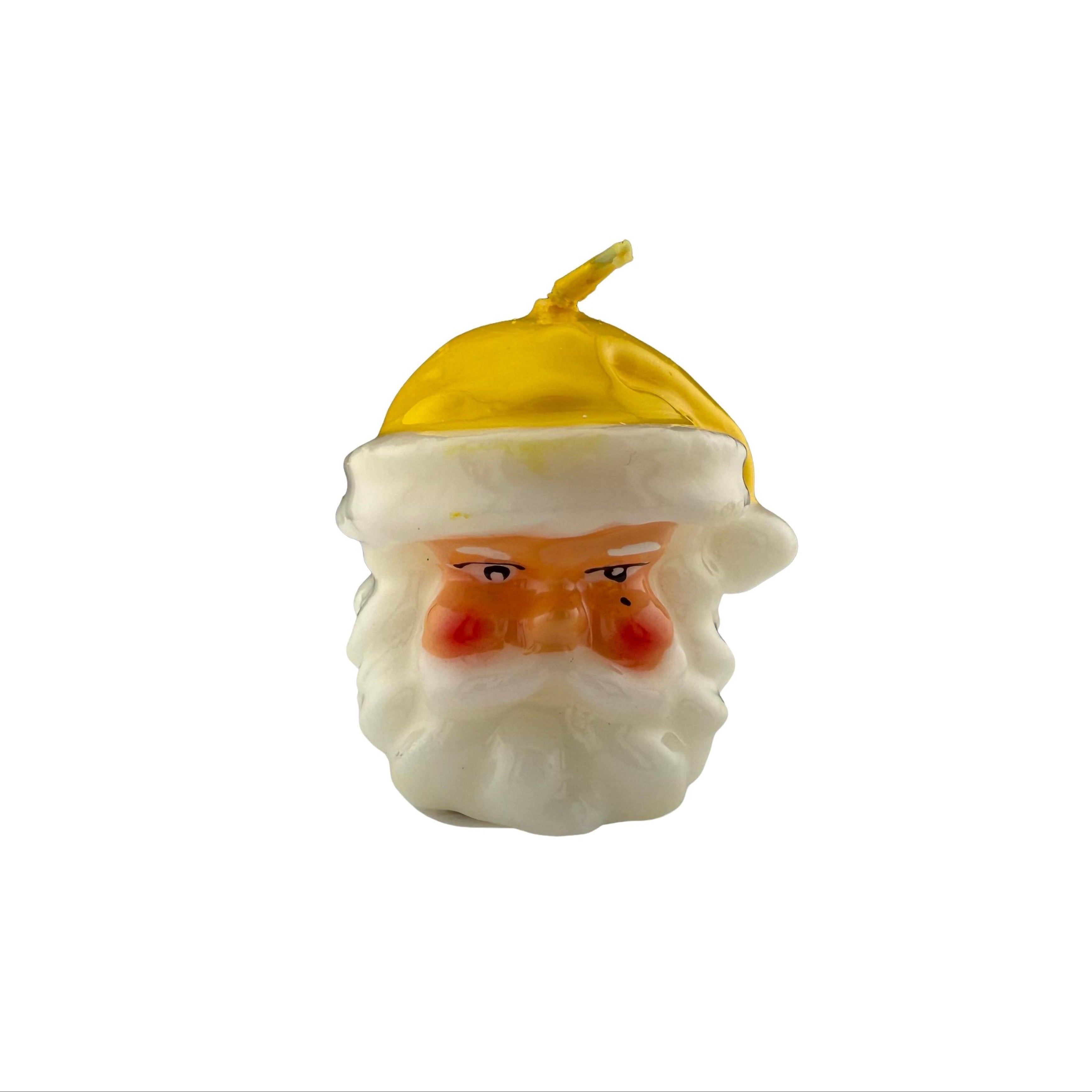 Santa Head Candle - Yellow