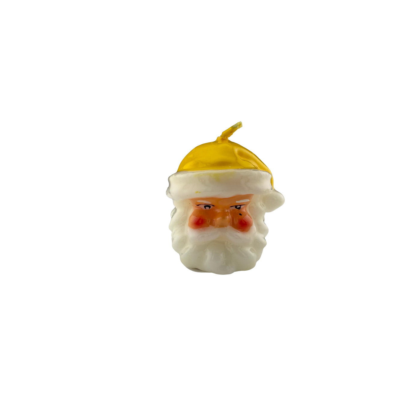 Santa Head Candle - Yellow