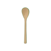Enameled Stainless Steel Salt & Pepper Spoon - Beige With Green Trim
