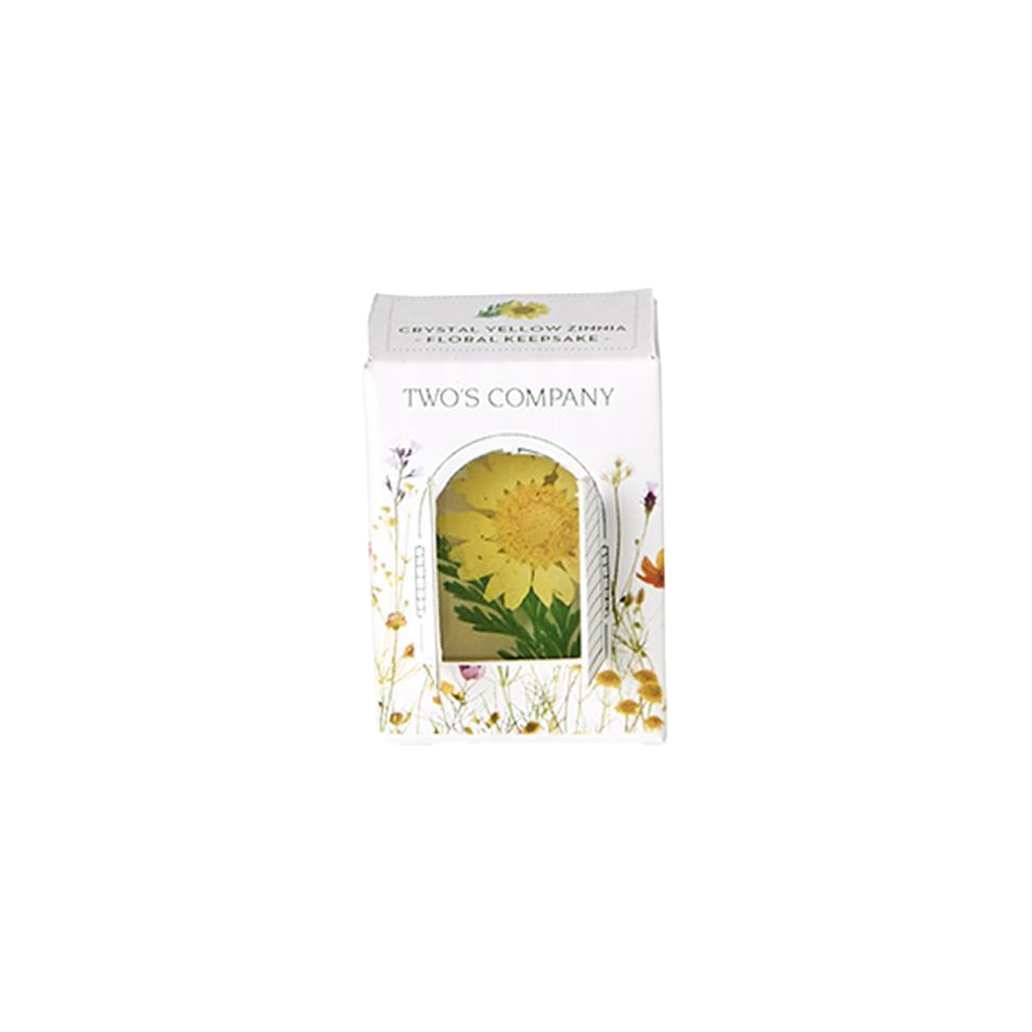 Wildflowers Pressed Floral Keepsake In Gift Box - Yellow Zinnia - Just Fabulous Palm Springs