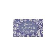 Blue & White Safety Matches in Matchbox - You're So Lucky To Know Me