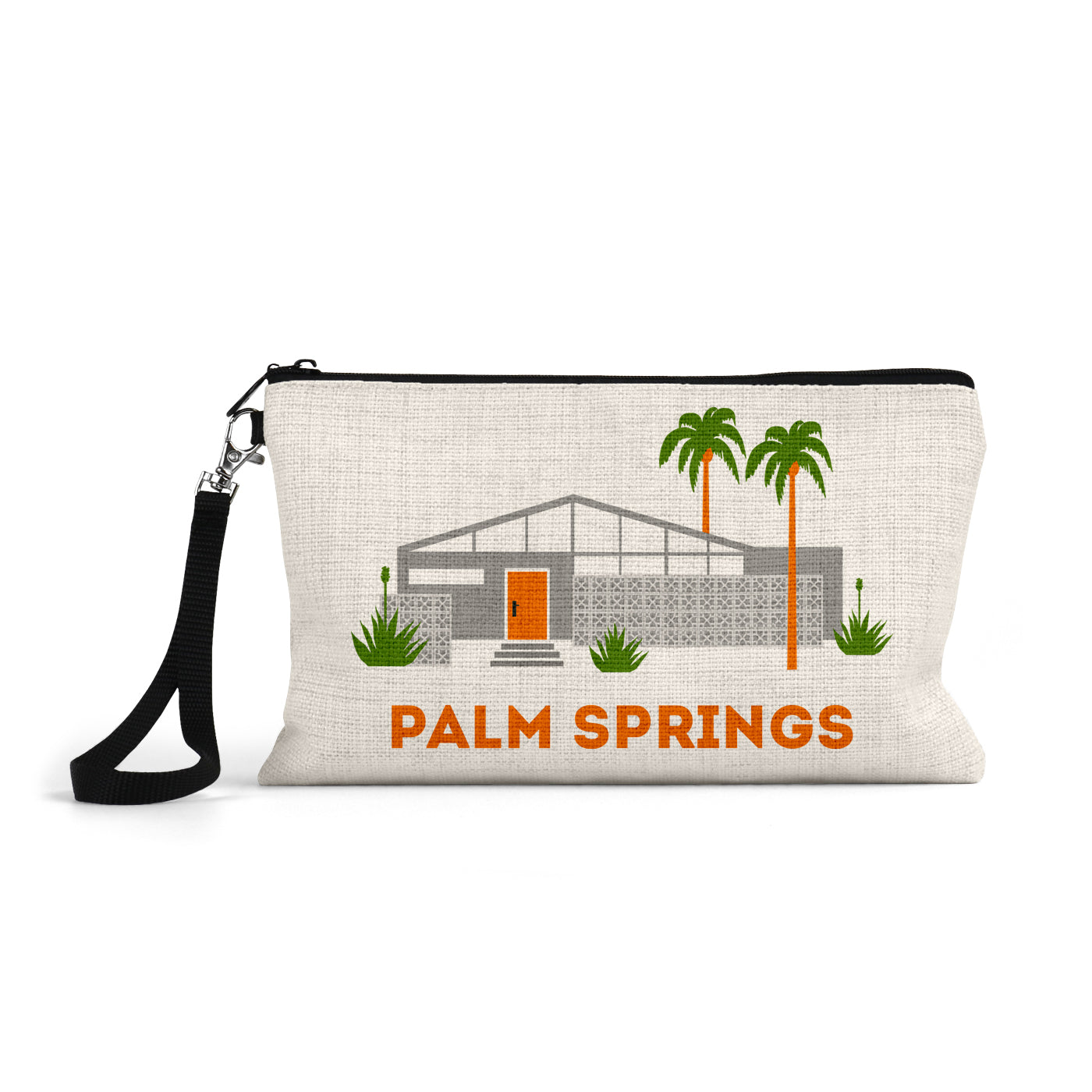 Orange Door Modern House Palm Springs Zipper Pouch - Just Fabulous Palm Springs