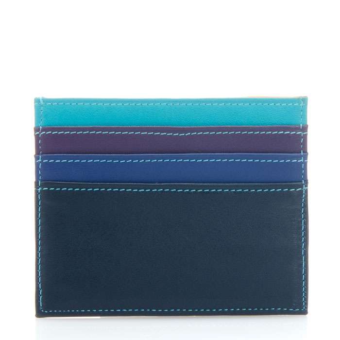 Double Sided Credit Card Holder -  Black & Blue