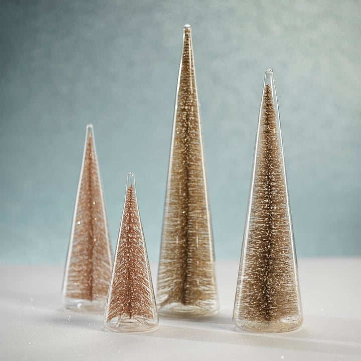 Champagne Decorative Tree Encased In Clear Glass - Extra Large