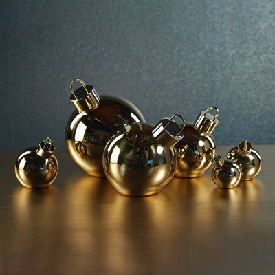 LED Glass Oversized Ornament Ball - Gold - 7.75"