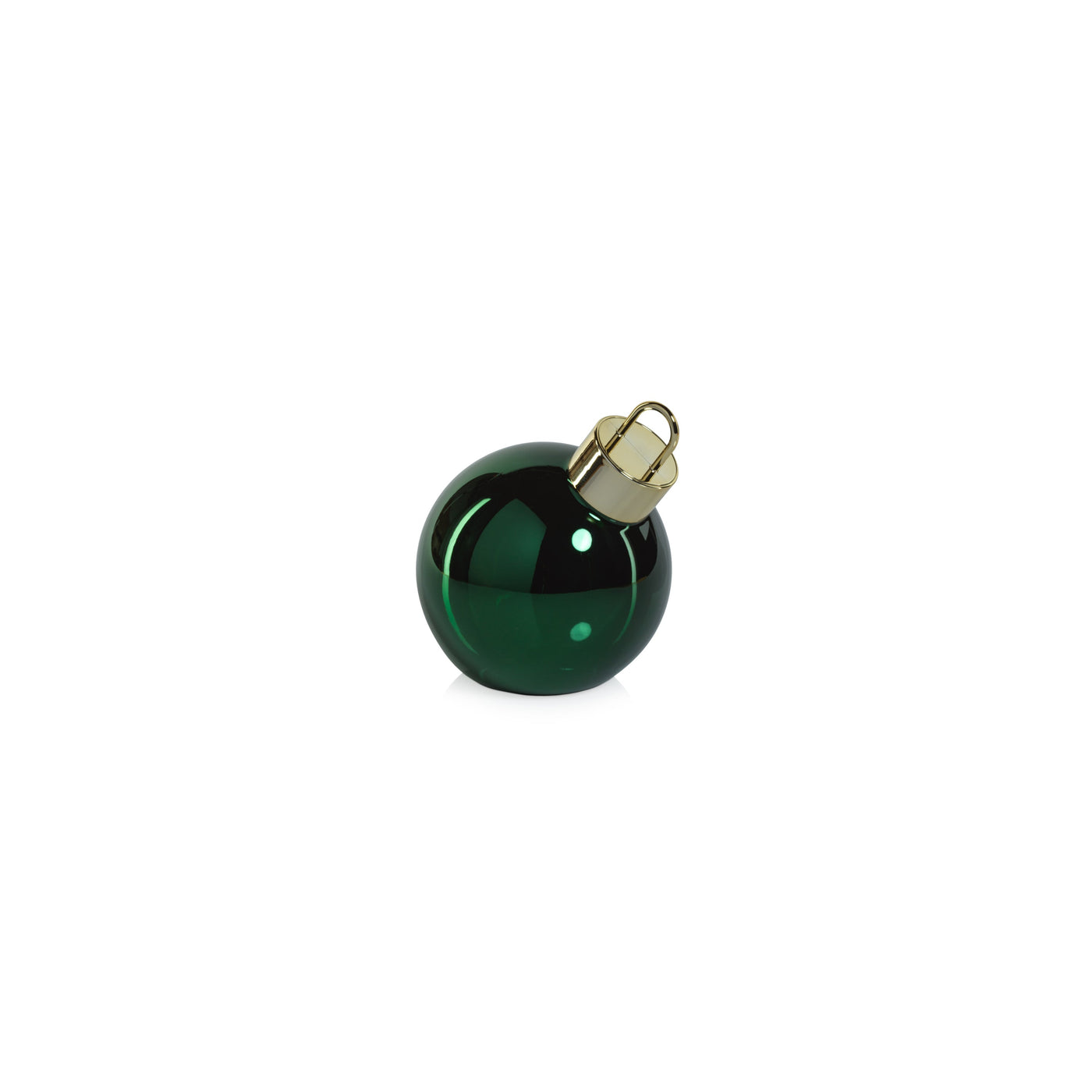 LED Glass Oversized Ornament Ball - Green - 6"
