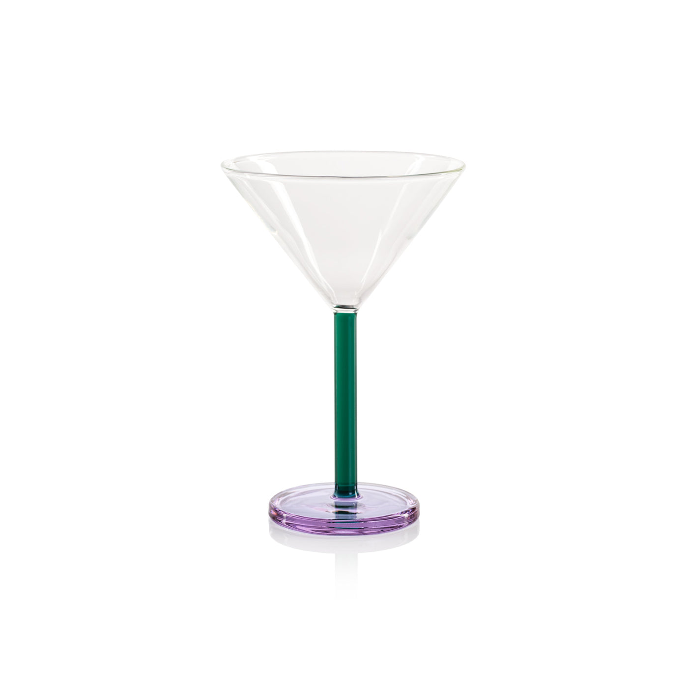 Veglia Martini Glass - Teal And Lilac