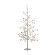 Clear & Gold Beaded Glass Berry Tree - Large - 23"