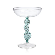 Climbing Cacti Cocktail Glass - Teal