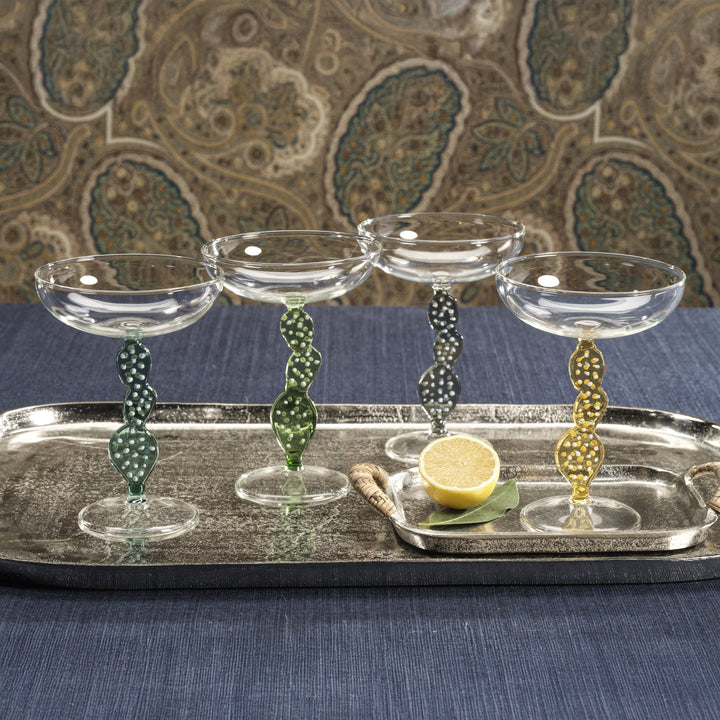 Climbing Cacti Cocktail Glass - Yellow