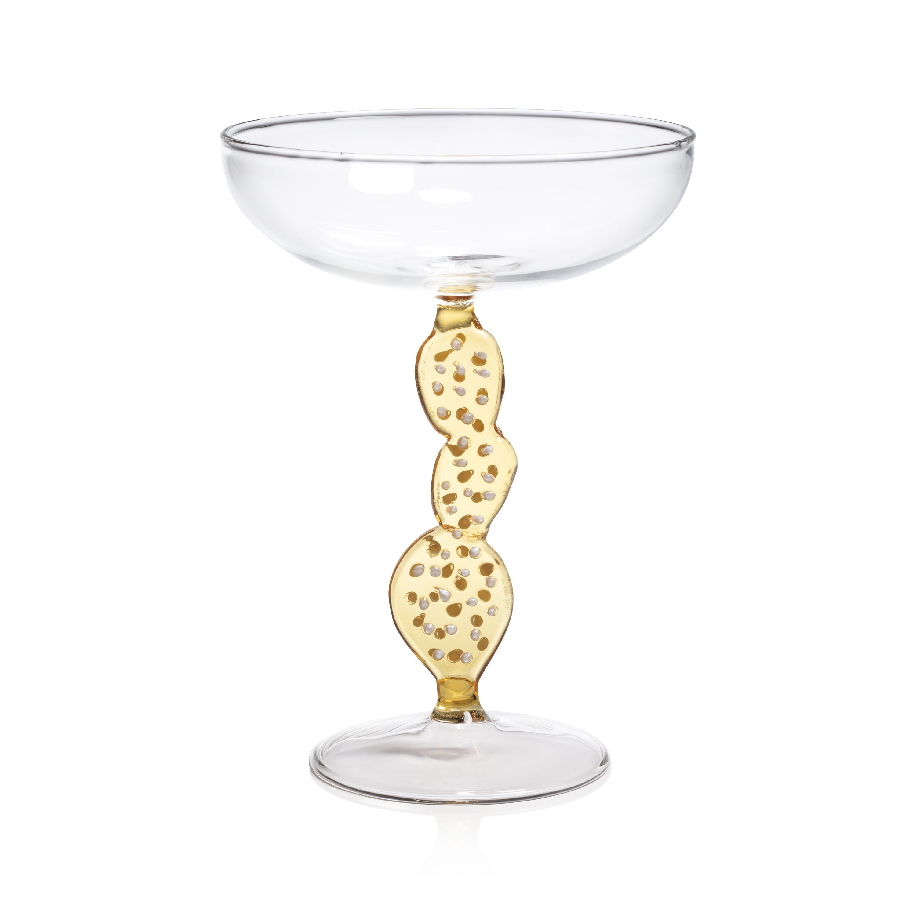 Climbing Cacti Cocktail Glass - Yellow