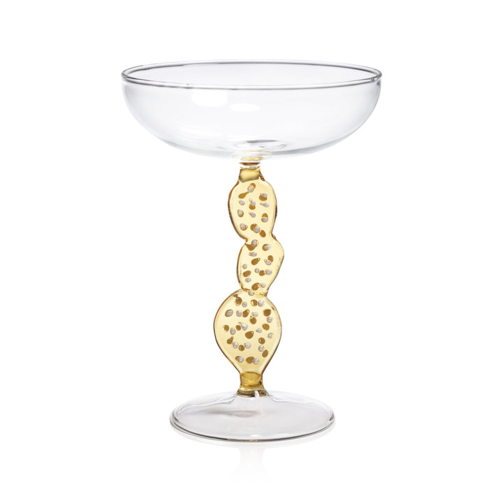 Climbing Cacti Cocktail Glass - Yellow