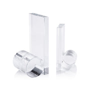 Rolled Crystal Bookends - Set Of 2