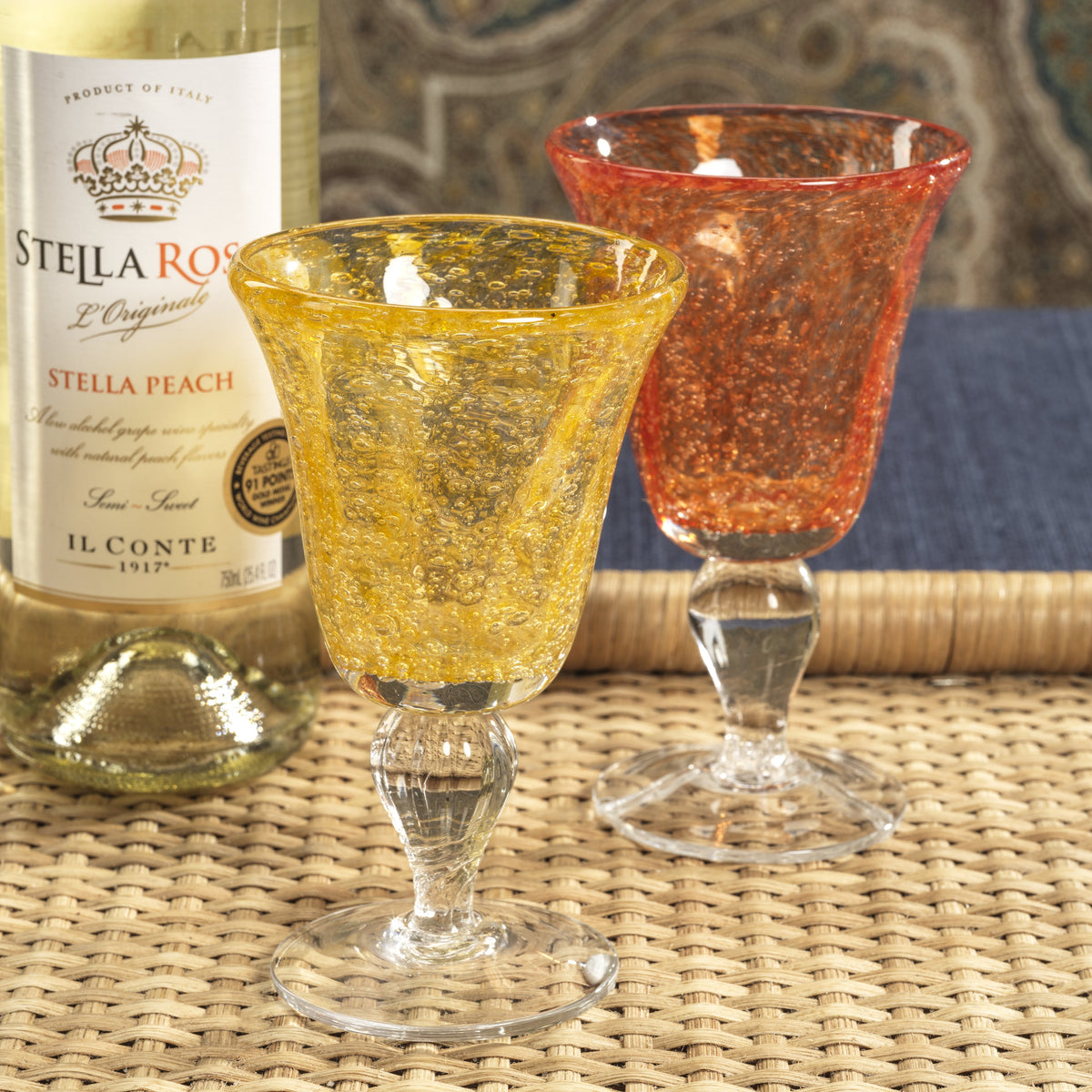 Antibes Wine Glass - Orange