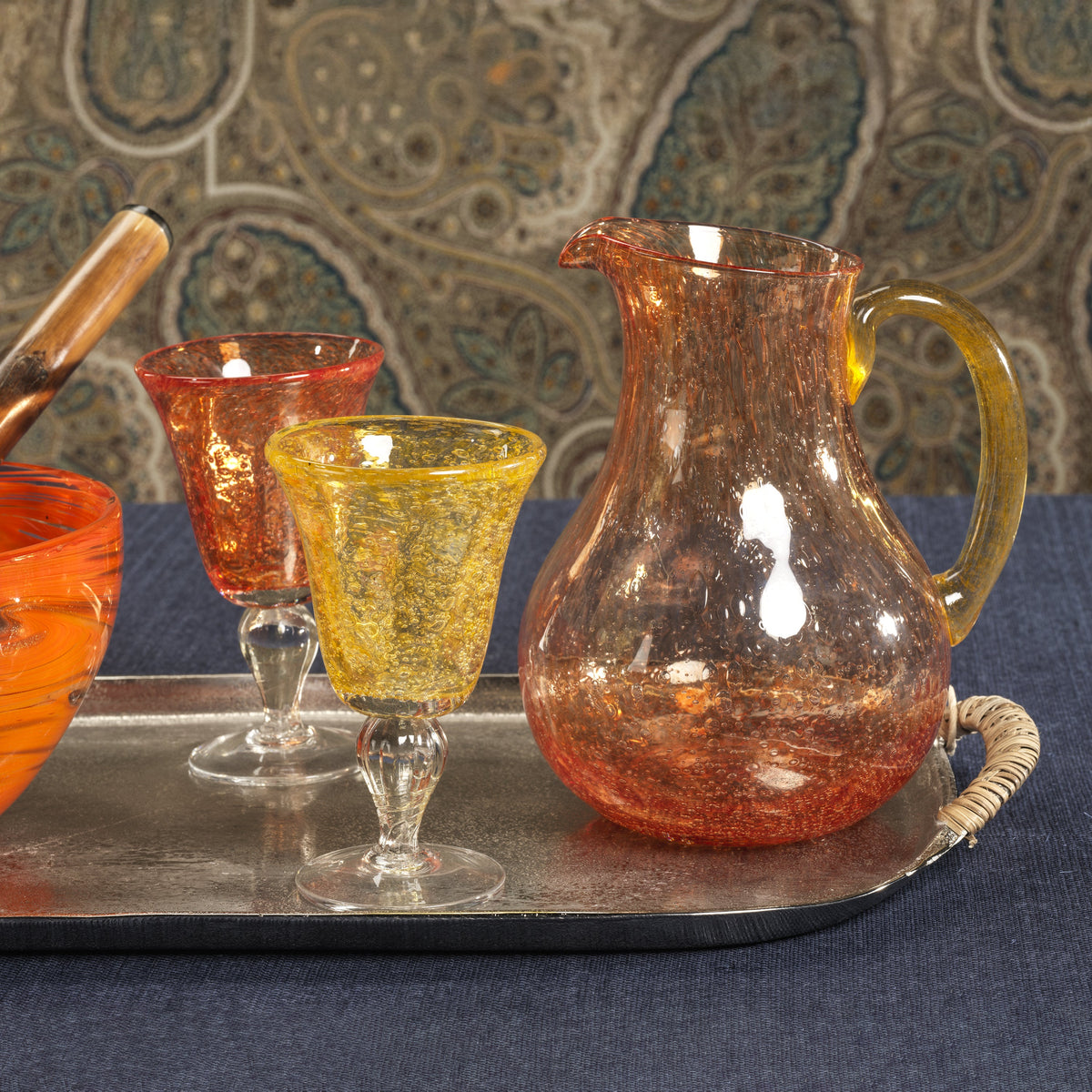 Antibes Wine Glass - Orange