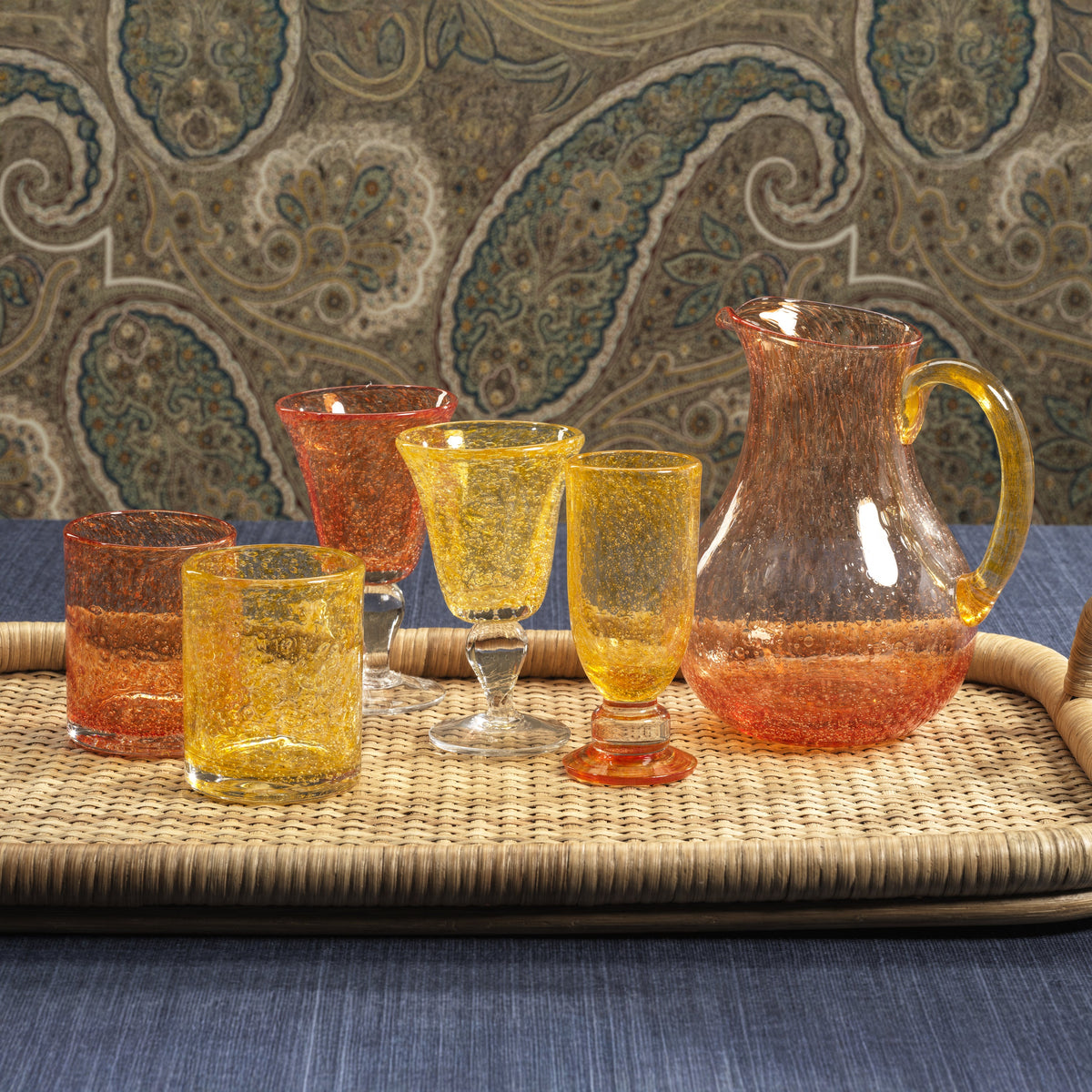 Antibes Wine Glass - Orange