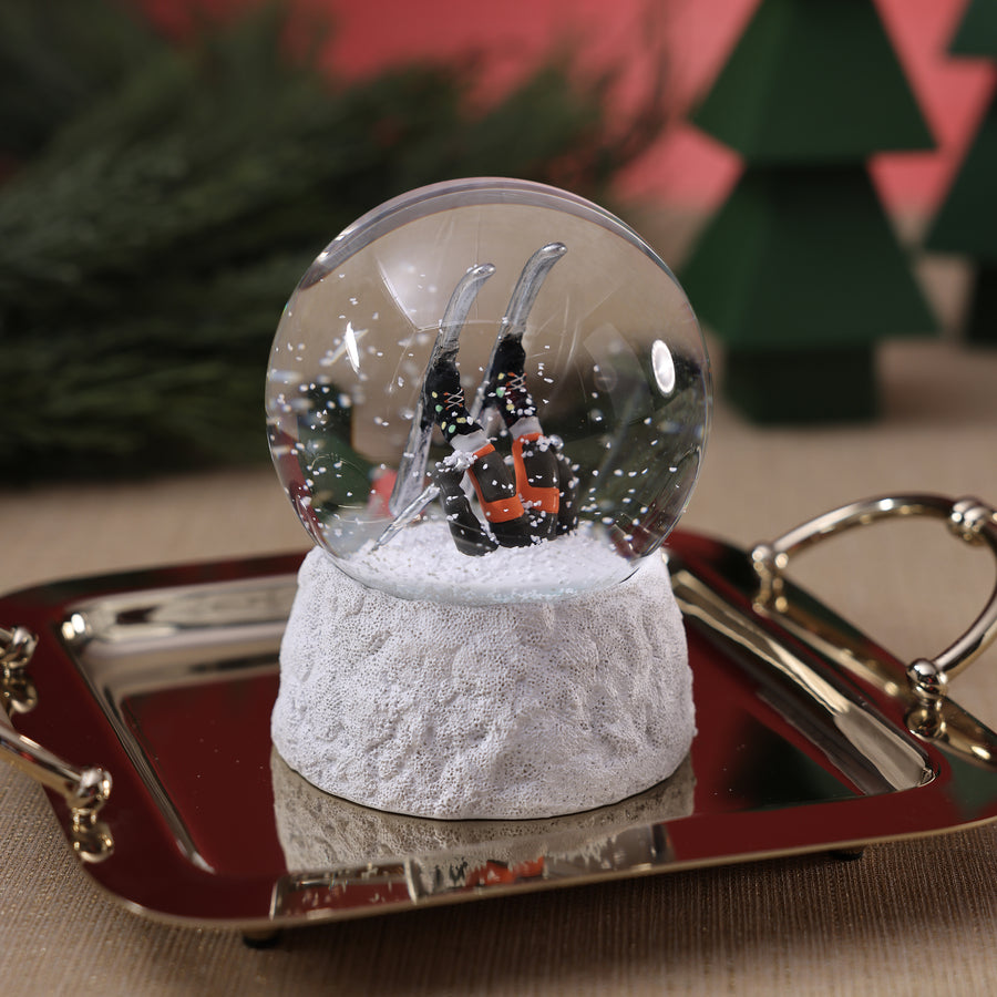 Head In Snow Skier Snow Globe