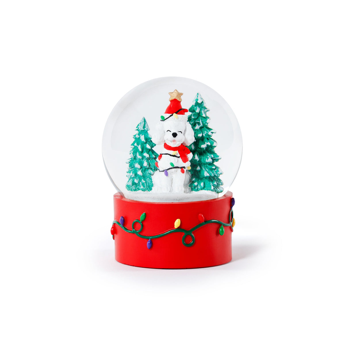 Mountain Dog Celebrating The Holidays Snow Globe