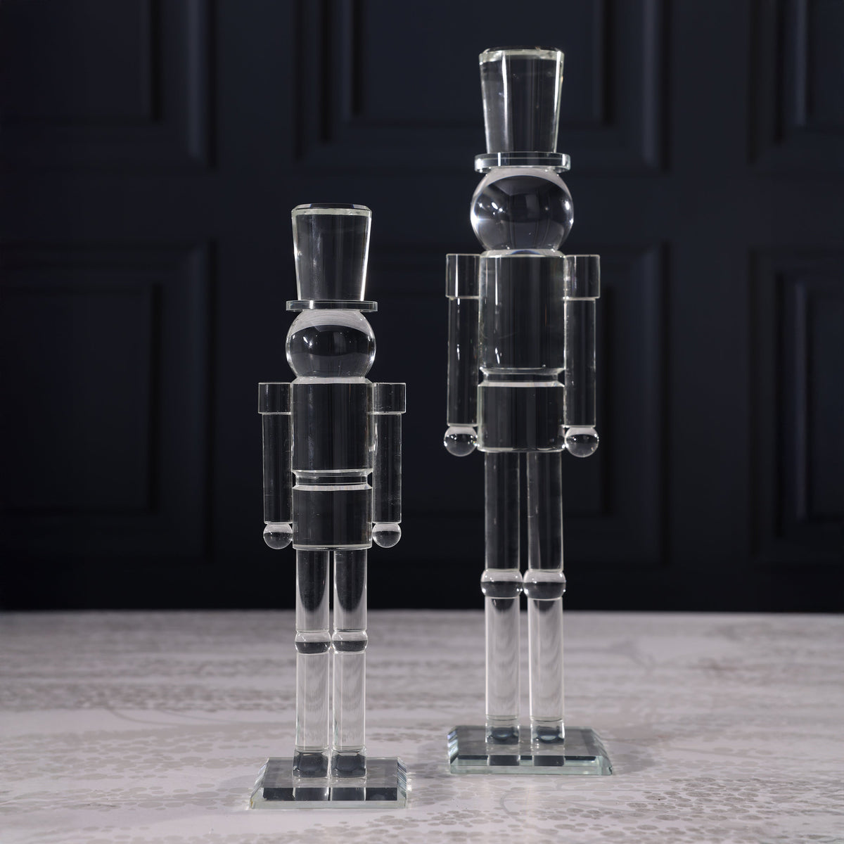 Glass Decor Nutcracker - 16 in