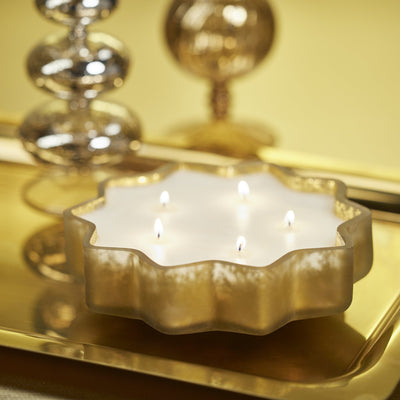 Starburst Gold Siberian Fir Scented Candle Jar
