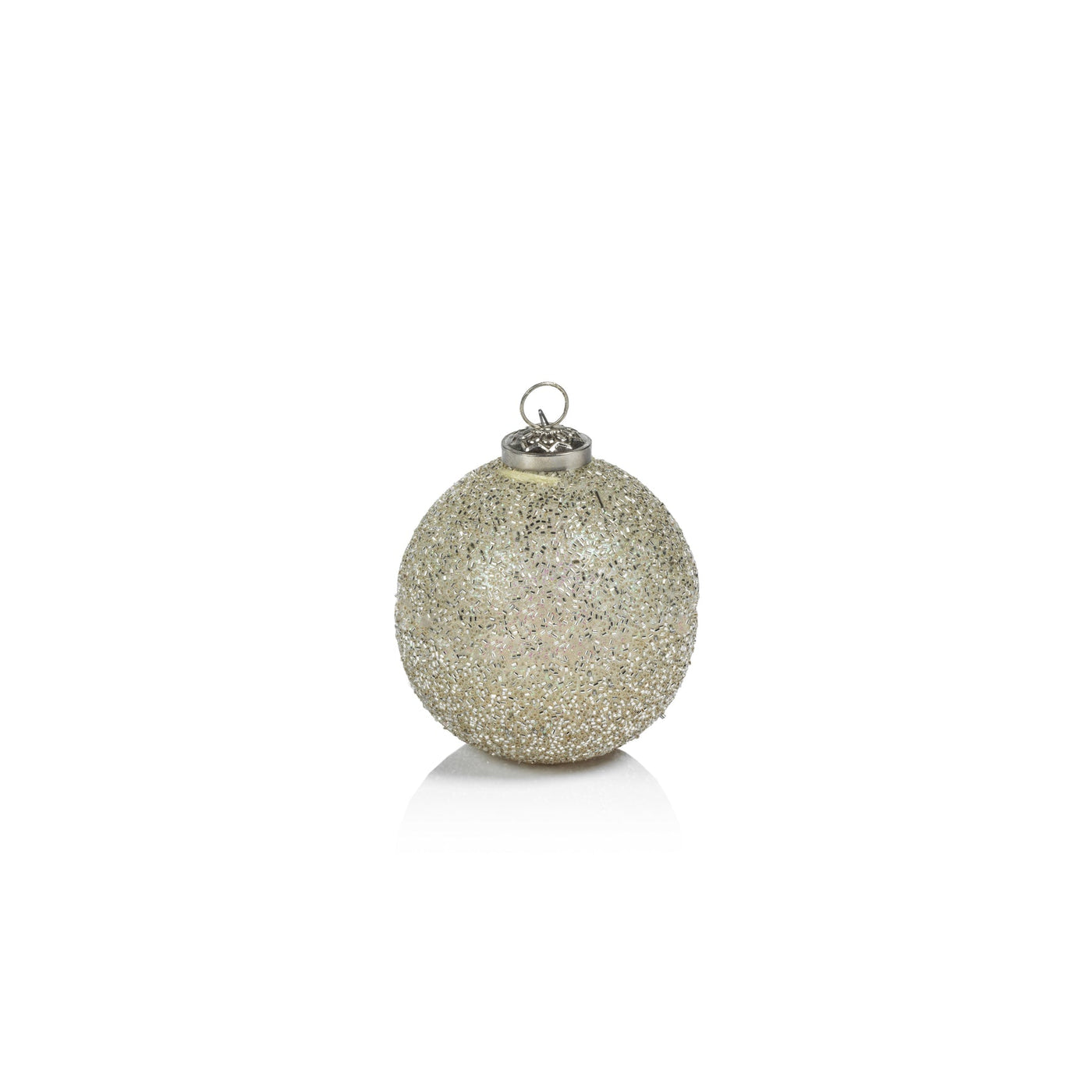 Silver Glitter Ornament Scented Candle - Siberian Fir 3.5"