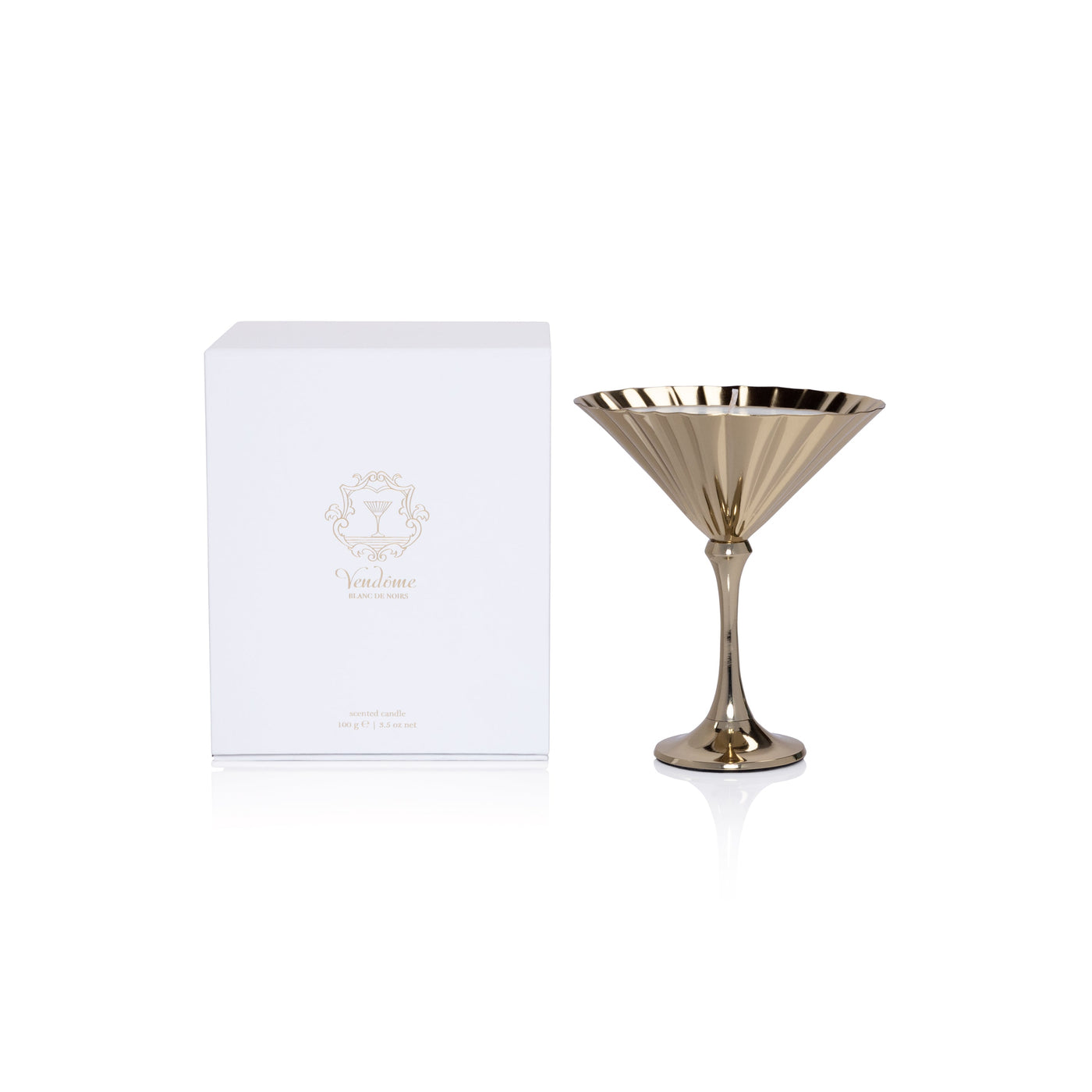 Vendome Martini Scented Candle - Polished Gold