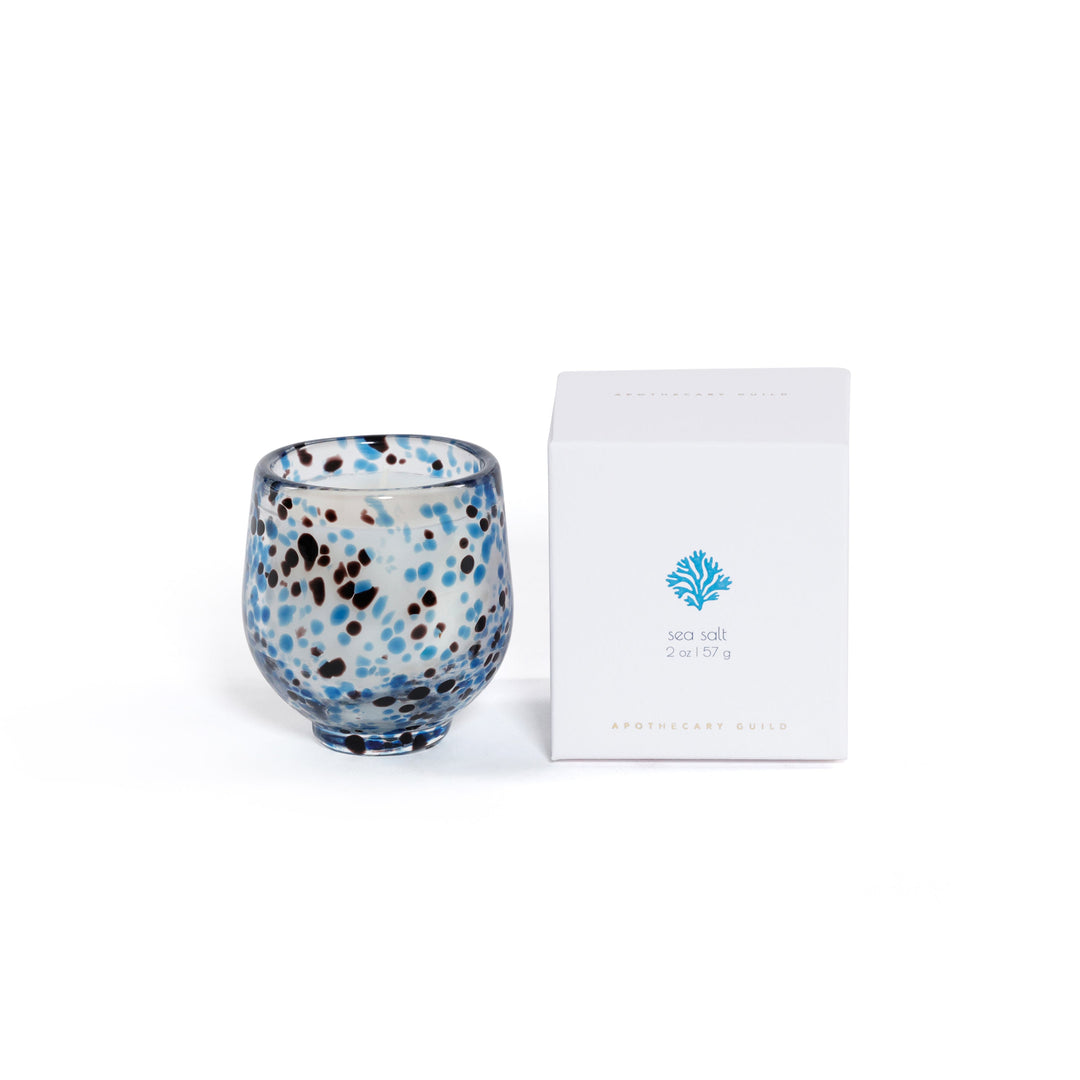 Speckled Shot Glass Candle - Sea Salt