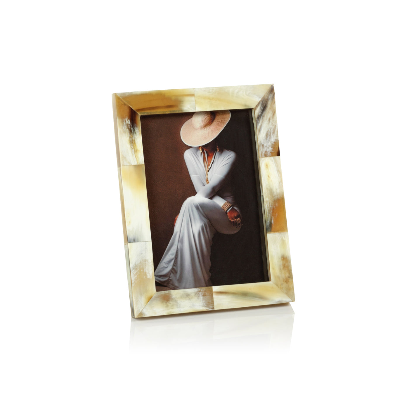 Nairobi Matte White Bone Photo Frame - Multicolor - 5x7