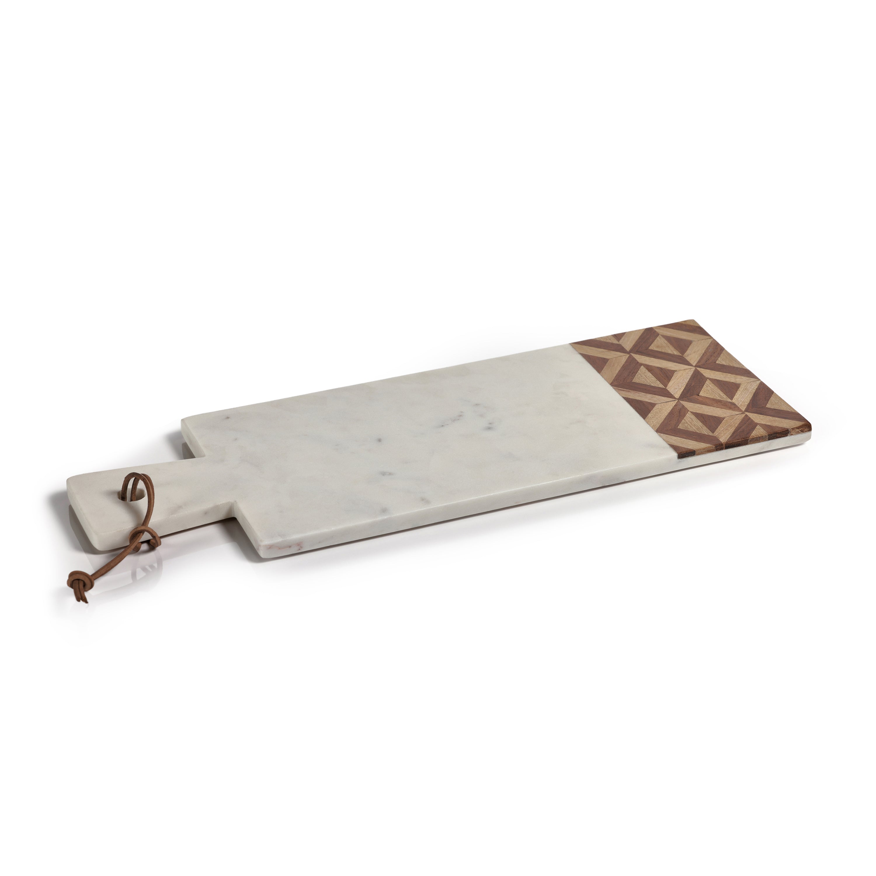 Milan Marble With Chevron Design Wood Cheese Board